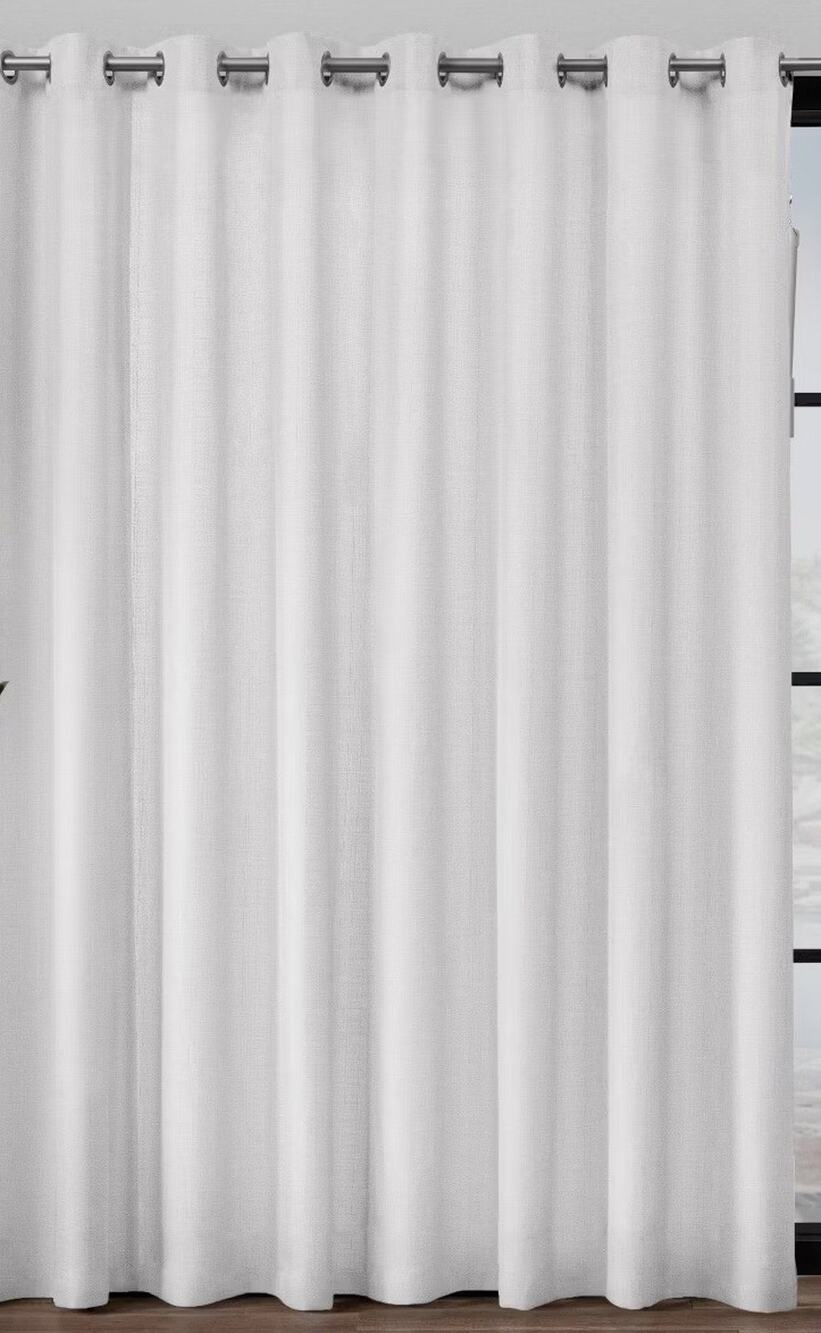 Exclusive Home 108x96 Loha Patio Grommet Top Single Curtain Panel White*#